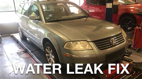 The damage includes electrical shorts and system warning lights, mold growing in carpets, standing <b>water </b>in the floorboards or rear spare tire well, multiple stains on the headliner and or side pillars, and wet seats. . Vw passat leaking water